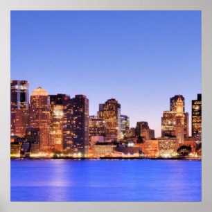 Aussicht auf das Finanzviertel von Boston Poster