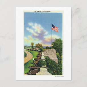 Aussicht auf das Flaggenbecken und die Südmauer Postkarte