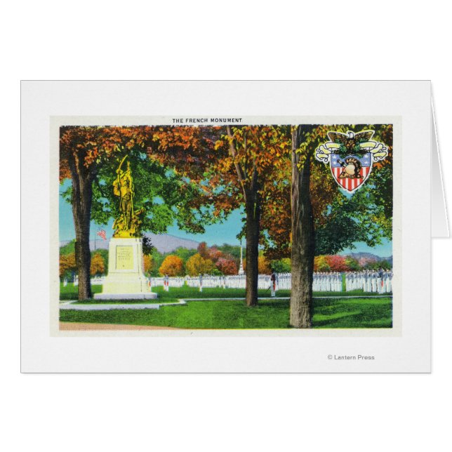 Aussicht auf das französische Denkmal, Soldaten in (Vorderseite (Horizontal))