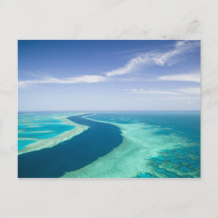 Aussicht auf das Great Barrier Reef durch die Luft Postkarte