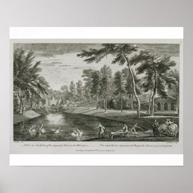 Aussicht auf das Grotto des Serpentine River im Poster (Vorne)