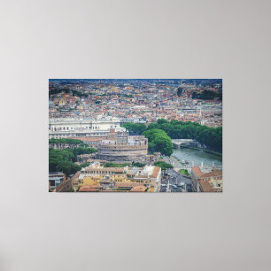 Aussicht auf das historische Stadtzentrum von Rom Leinwanddruck