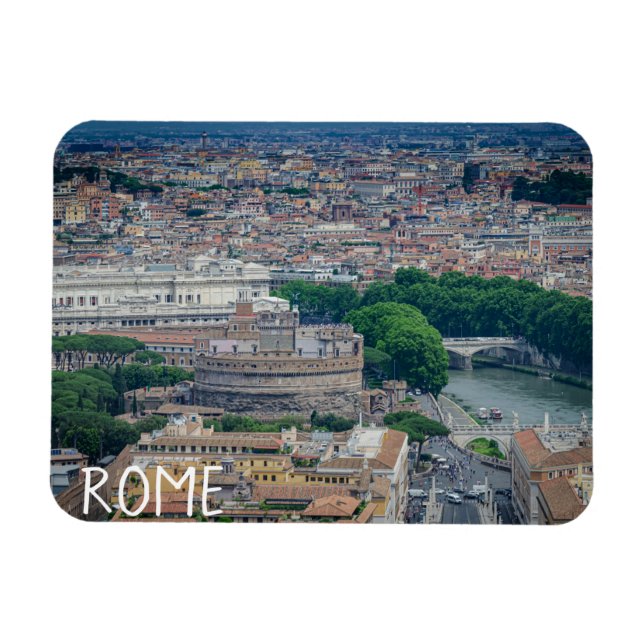 Aussicht auf das historische Stadtzentrum von Rom  Magnet (Horizontal)