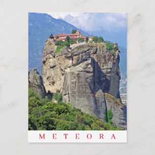 Aussicht auf das Kloster Meteora Postkarte