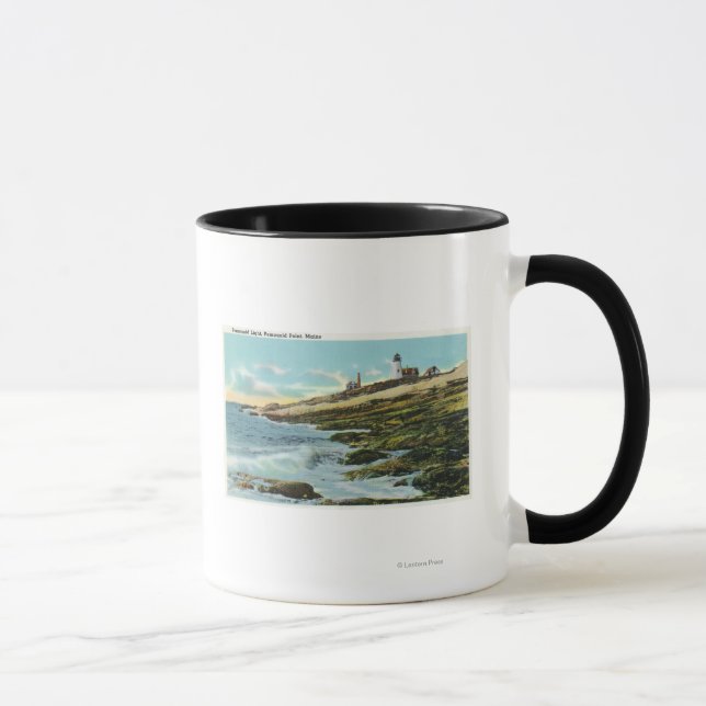 Aussicht auf das Leuchtturm von Pemaquid Tasse (Rechts)