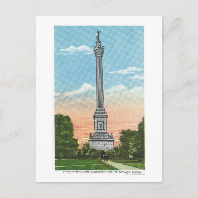 Aussicht auf das Monument Brock Postkarte (Vorderseite)