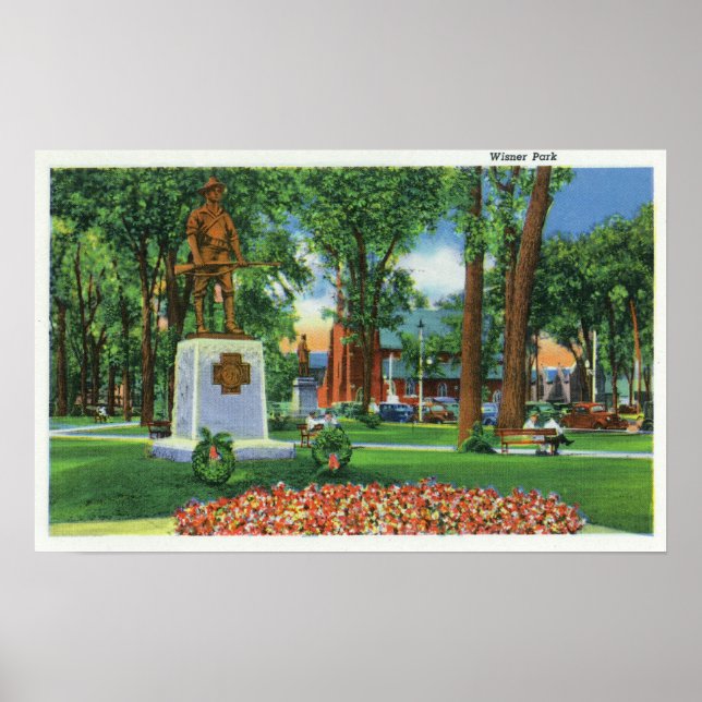 Aussicht auf das Monument Wisner Park Poster (Vorne)