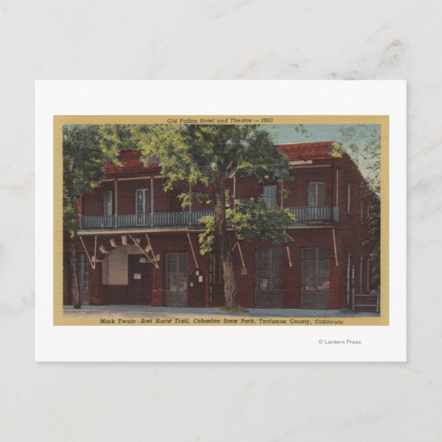 Aussicht auf das Old Fallon Hotel & Theater (1860) Postkarte (Vorderseite)