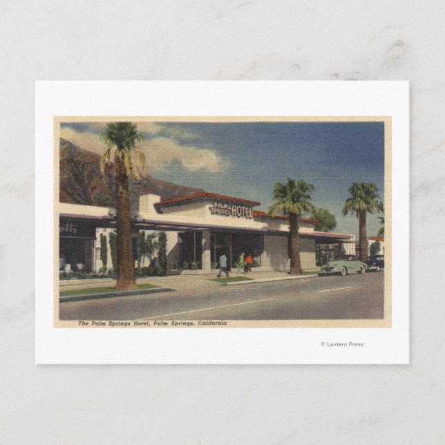 Aussicht auf das Palm Springs Hotel Postkarte (Vorderseite)