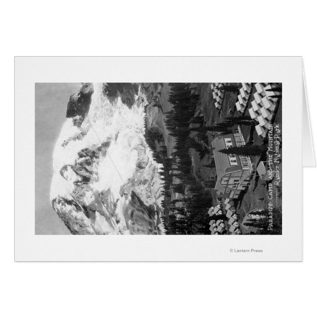 Aussicht auf das Paradies Camp und den Berg Rainie (Vorderseite (Horizontal))