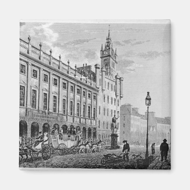 Aussicht auf das Rathaus, Exchange, Glasgow Magnet (Vorne)