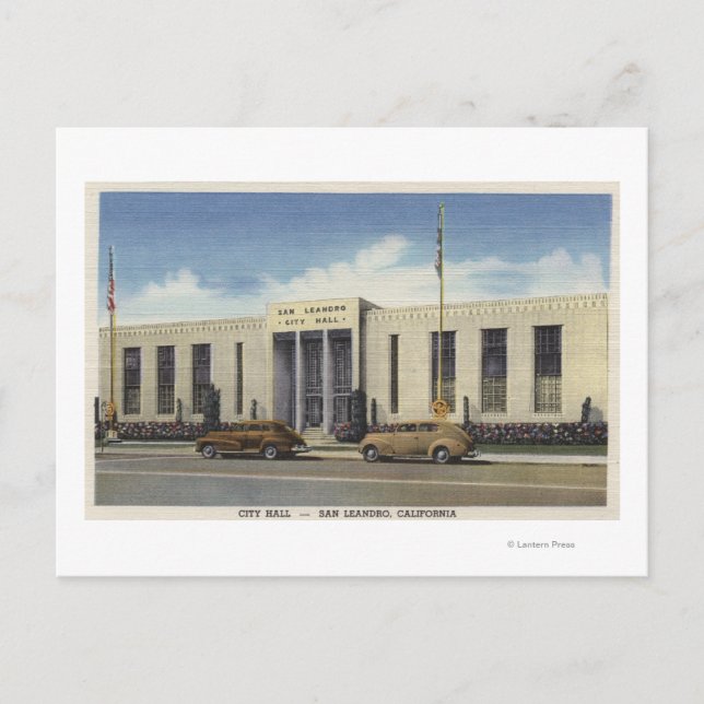 Aussicht auf das Rathaus Postkarte (Vorderseite)