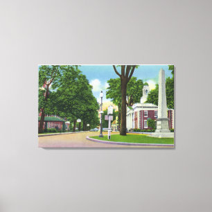 Aussicht auf das Rathaus und das Paterson Monument Leinwanddruck