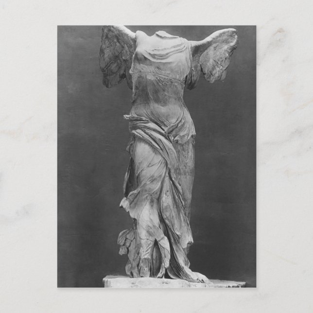 Aussicht auf das Samothrace im Louvre-Museum Postkarte (Vorderseite)