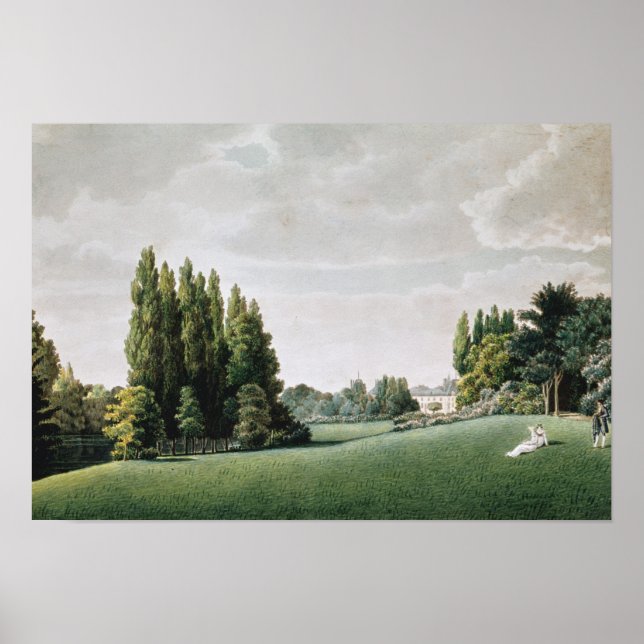 Aussicht auf das Schloss in der Nähe der Steinbrüc Poster (Vorne)