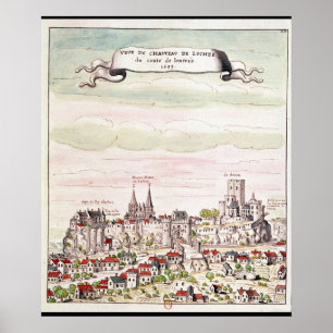 Aussicht auf das Schloss Loches, 1699 Poster