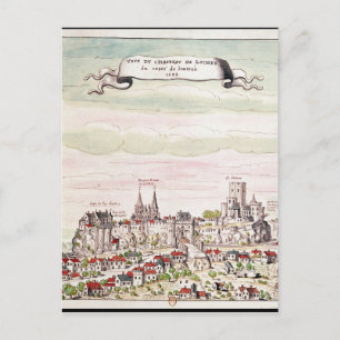 Aussicht auf das Schloss Loches, 1699 Postkarte