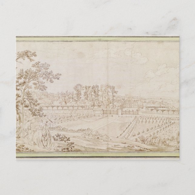 Aussicht auf das Schloss von Celle-Saint-Cloud, c. Postkarte (Vorderseite)