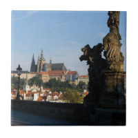 Aussicht auf das Schloss von der Karlsbrücke in Pr