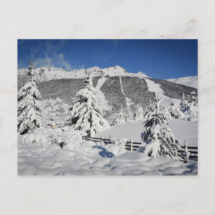 Aussicht auf das Skigebiet Catedral in Bariloche Postkarte