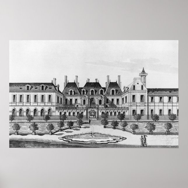 Aussicht auf das Soissons Hotel in Paris Poster (Vorne)