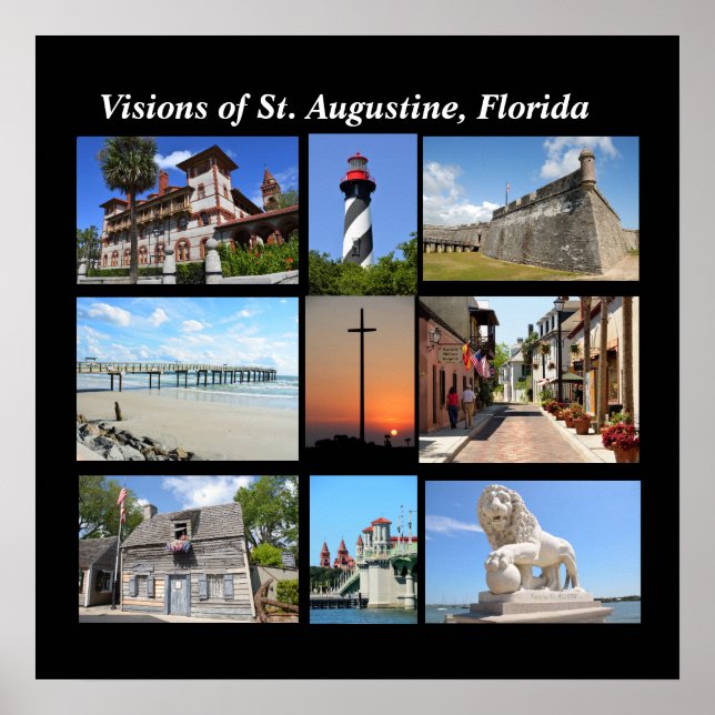 Aussicht auf das St. Augustine Florida Poster (Vorne)