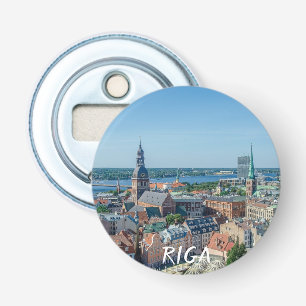 Aussicht auf das Stadtzentrum von Riga von oben Flaschenöffner