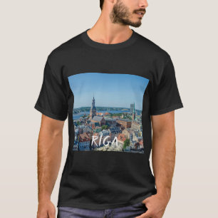 Aussicht auf das Stadtzentrum von Riga von oben T-Shirt