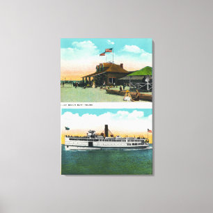 Aussicht auf das Strandbad von Cliff Leinwanddruck