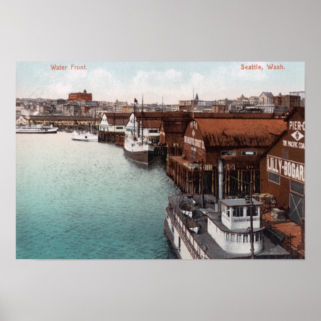 Aussicht auf das Wasser Poster (Vorne)