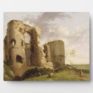 Aussicht auf das West Gate of Pevensey Castle, Sus Fotoplatte
