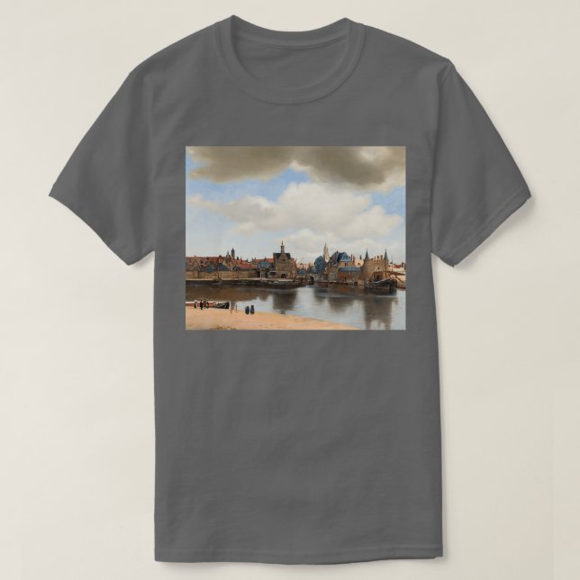 Aussicht auf Delft 1661 Johannes Vermeer T-Shirt (Design vorne)