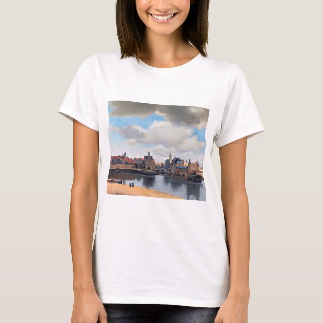 Aussicht auf Delft, Johannes Vermeer, 1659-1660 T-Shirt (Vorderseite)