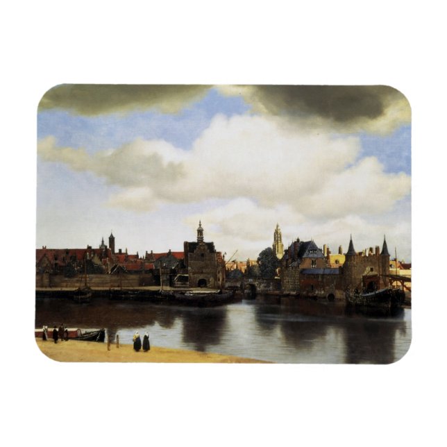 Aussicht auf Delft von Johannes Vermeer Magnet (Horizontal)