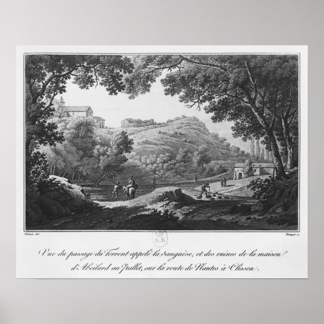 Aussicht auf den als La Sanguese bekannten Turm Poster (Vorne)