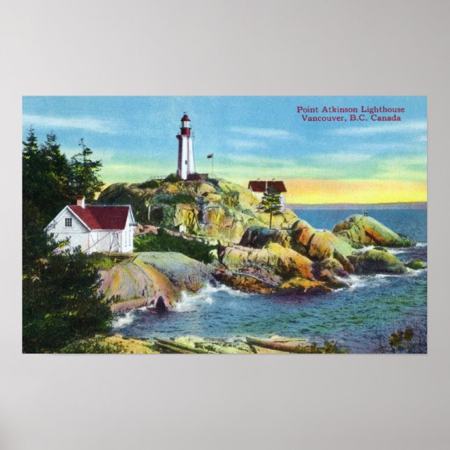 Aussicht auf den Atkinson Leuchtturm 2 Poster (Vorne)