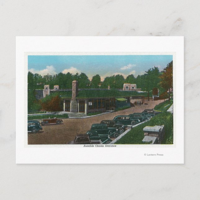 Aussicht auf den Ausable Chasm-Eingang Postkarte (Vorderseite)