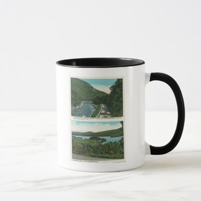 Aussicht auf den Ausable River und Schroon Lake Tasse (Rechts)