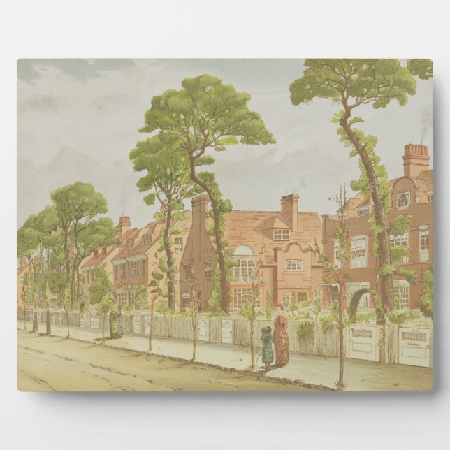Aussicht auf den Bedford Park, 1882 (Farblitho) Fotoplatte (Vorderseite)