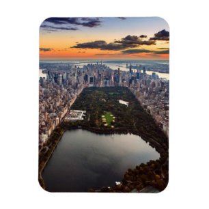 Aussicht auf den Central Park bei Sonnenuntergang Magnet