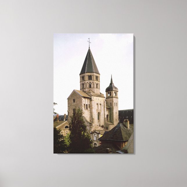 Aussicht auf den Clocher de l'Eau Benite Leinwanddruck (Vorderseite)