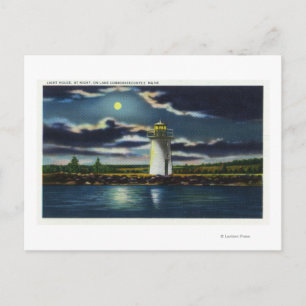 Aussicht auf den Cobbosseeconteur Leuchtturm bei N Postkarte
