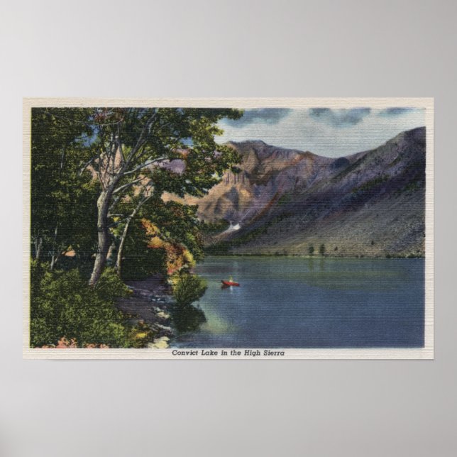 Aussicht auf den Convict-See im Hochgebirge Poster (Vorne)