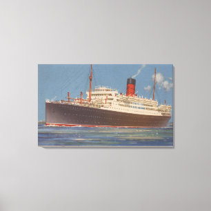 Aussicht auf den Cunard R.M.L. Leinwanddruck