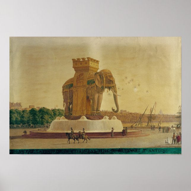 Aussicht auf den Elefantenbrunnen Poster (Vorne)