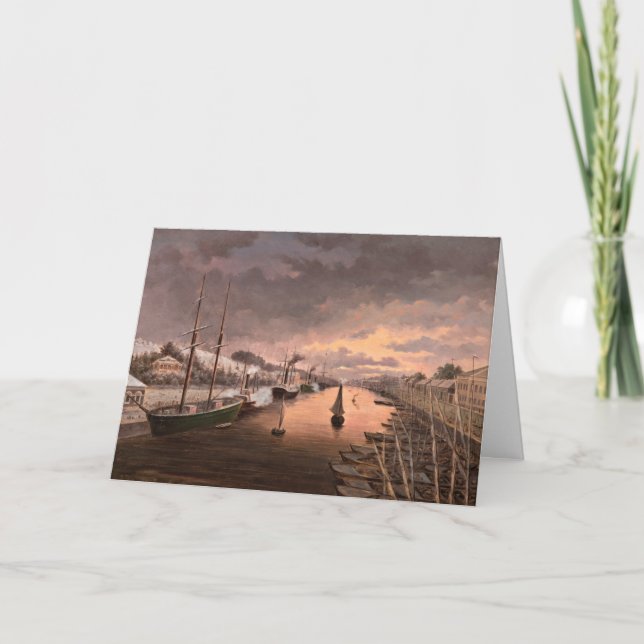 Aussicht auf den Fluss Aura in Turku Karte (Vorderseite)