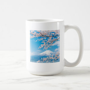 Aussicht auf den Fuji mit Kirschblüten Kaffeetasse