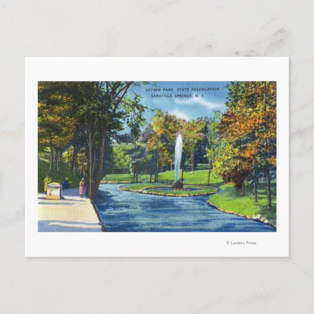 Aussicht auf den Geyser Park Postkarte (Vorderseite)