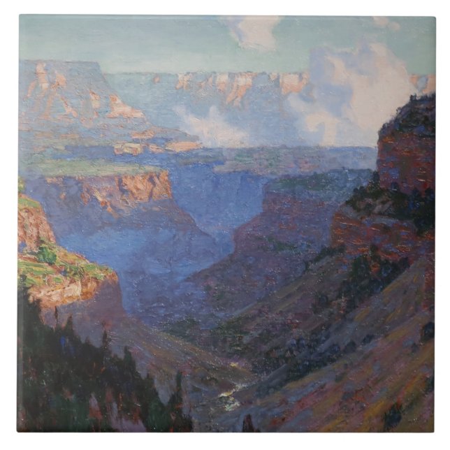 Aussicht auf den Grand Canyon (von E.H. Potthast) Fliese (Vorderseite)