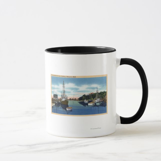 Aussicht auf den Hafen, Martha's Vineyard Tasse (Rechts)